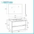 Mobile bagno sospeso 80 rovere bianco e tortora con lavabo e specchio  Iris