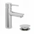 Miscelatore lavabo inox cromato lucido con piletta click-clack  York 