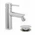 Miscelatore bidet inox cromato lucido con piletta click-clack  York 