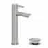 Miscelatore lavabo alto acciaio spazzolato e piletta click-clack  York