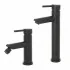 Set miscelatori lavabo alto e bidet nero opaco con piletta click clack  York