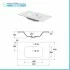Mobile bagno sospeso 80 cm 2 ante serie Oasi rovere con specchio e pensile