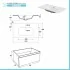 Mobile sospeso 80 cm blu pastello doppia base lavabo e specchio Iside