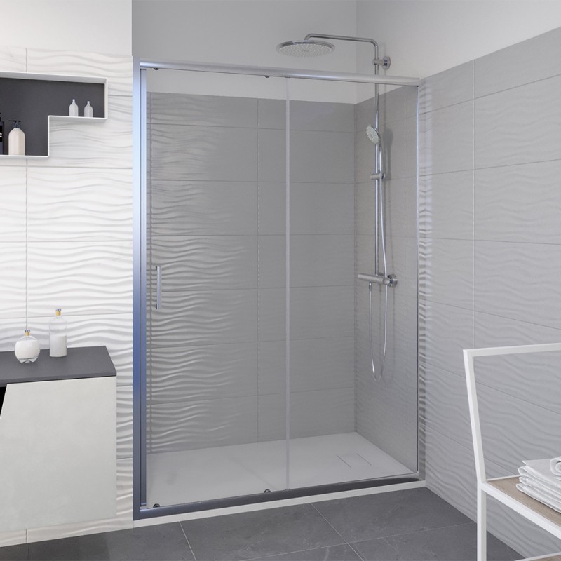 Porta Doccia Scorrevole Per Nicchia - Vetro Temperato 6mm Anticalcare H195 Cm - Foto 9