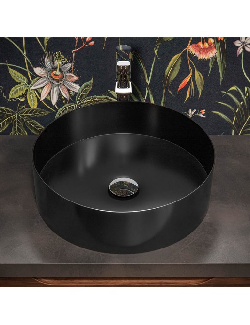 Lavabo Da Appoggio Tondo In Ceramica Bianco Opaco | Leroy Merlin