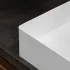 Lavabo da appoggio quadrato 45 cm in acciaio inox bianco opaco  Goya
