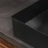 Lavabo da appoggio quadrato 45 cm in acciaio inox nero opaco  Goya