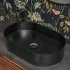 Lavabo da appoggio ovale 58x38 cm in acciaio inox nero opaco  Goya