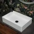 Lavabo da appoggio rettangolare 58x38 cm in acciaio inox bianco opaco  Goya