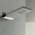 Soffione doccia a sbalzo 22x50 cm cromato in acciaio inox con cascata