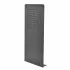 Soffione doccia a sbalzo slim 25x52 cm nero opaco in acciaio inox