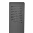 Ugelli Soffione doccia a sbalzo slim 25x52 cm nero opaco in acciaio inox