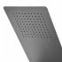 Ugelli anticalcare Soffione doccia a sbalzo slim 25x52 cm nero opaco in acciaio inox
