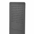 Soffione doccia a sbalzo slim 25x52 cm nero opaco in acciaio inox con cascata