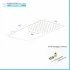 scheda tecnica Soffione doccia a sbalzo slim 25x52 cm cromato in acciaio inox con cascata