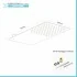 scheda tecnica Soffione doccia a sbalzo slim 25x52 cm cromato in acciaio inox