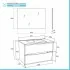 Mobile bagno sospeso 80 rovere fumo e blu pastello con lavabo e specchio  Iris