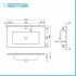Mobile bagno sospeso 80 rovere fumo e blu pastello con lavabo e specchio  Iris