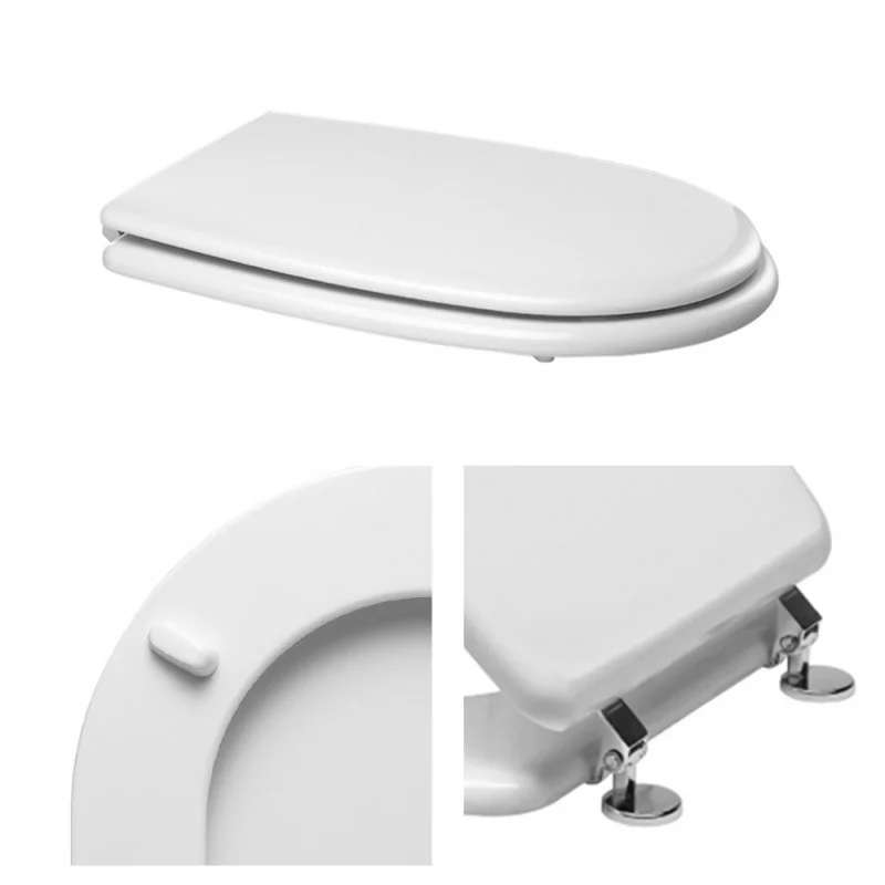 Sedile WC Cesame Aretusa - Compatibile Originale, Legno Riciclato, Cerniere Acciaio Cromo - Foto 12