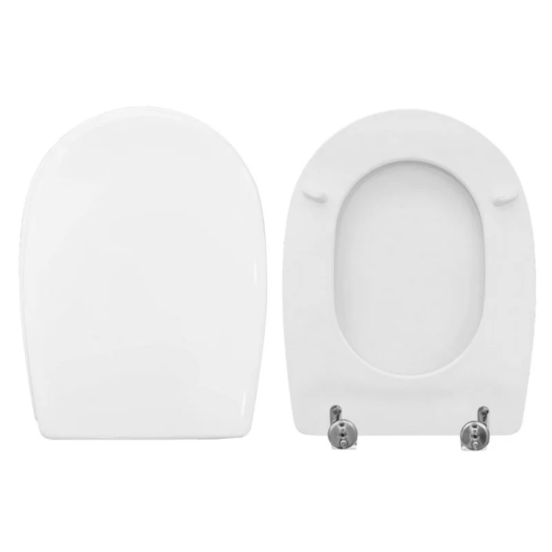 Schütte Sedile WC Con Anima In Legno – Bianco, Modello 84000, Universale Con Fissaggi In Metallo - 4