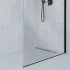 Doccia Walk-In 170 cm trasparente 6 mm profilo nero opaco H 200 cm Klug