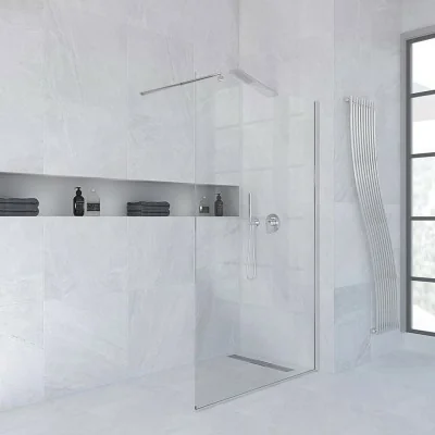 Doccia Walk-In 130 cm cristallo trasparente 6 mm H 200 cm Klug