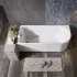 Vasca da bagno angolare lato destro 75x170 cm scarico incluso Corinne 