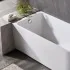 Vasca da bagno angolare lato destro 75x170 cm scarico incluso Corinne 
