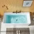 Vasca da bagno a parete 75x170 cm scarico incluso Kyla