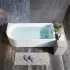 Vasca da bagno angolare lato sinistro 75x170 cm scarico incluso Corinne 