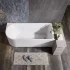 Vasca da bagno angolare lato sinistro 75x170 cm scarico incluso Corinne 