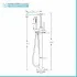 Miscelatore vasca freestanding a pavimento nero opaco tondo 