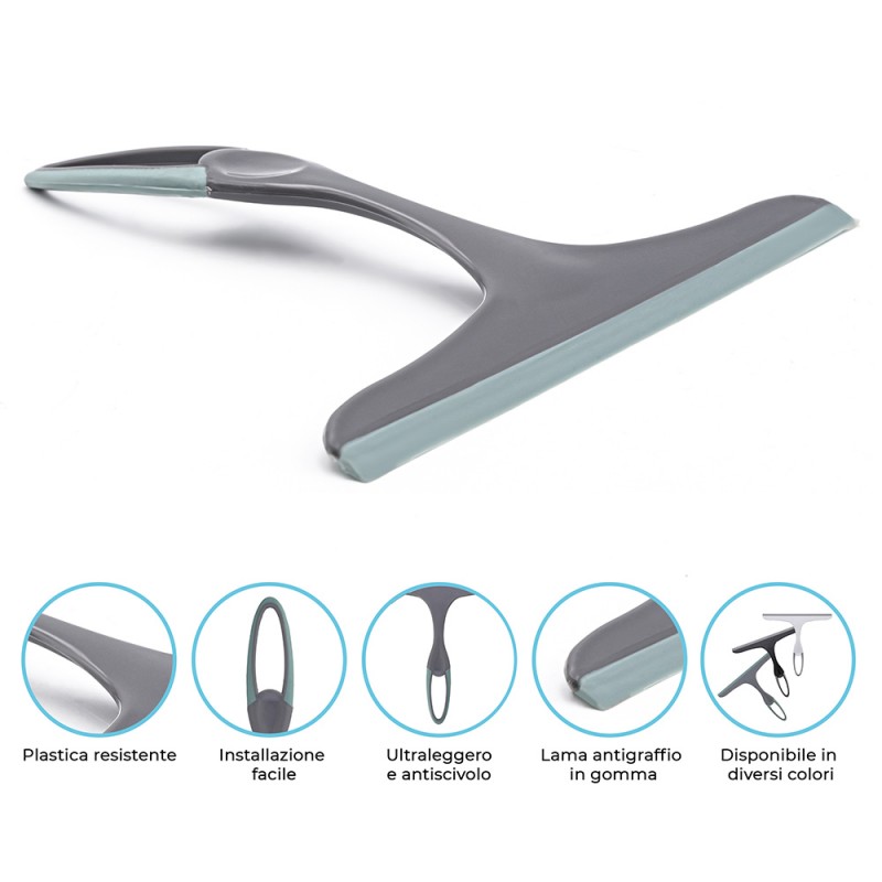 Spazzola Tergivetro Per Doccia - Con Lama In Gomma Antigraffio, Multiuso Per Vetri E Specchi - Foto 10