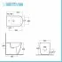 Sanitari filomuro bianco opaco Rimless Rak serie Metropolitan copriwc soft-close