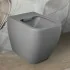 Wc filomuro grigio opaco senza brida Rak serie Metropolitan doppio scarico