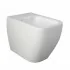 Wc filomuro bianco opaco senza brida Rak serie Metropolitan doppio scarico