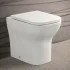 Wc filomuro bianco lucido senza brida con scarico multiplo  Plana