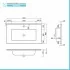 Mobile bagno sospeso 80 bianco lucido con lavabo e specchio LED  Eva