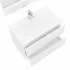 Mobile bagno sospeso 80 bianco lucido con lavabo e specchio LED  Eva
