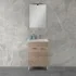 Mobile bagno a terra 60 cm rovere tropea con 2 ante lavabo e specchio  Martha