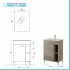 Mobile bagno a terra 60 cm rovere tropea con 1 anta lavabo e specchio  Martha