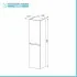 Pensile bagno sospeso rovere scuro H 140 con 2 ante soft-close  Mona