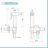 Idroscopino per wc e bidet nero opaco quadrato con supporto e flessibile 90 cm