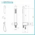 Set doccia incasso Kubo con soffione a muro 25x52 cm e kit doccia