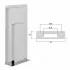 Set doccia incasso Kubo con soffione a muro 25x52 cm e kit doccia