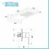 Set doccia incasso Erika con soffione doccia a muro 22x50 in acciaio inox