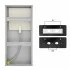 Set doccia incasso Erika nero opaco con soffione doccia a muro inox 22x50 