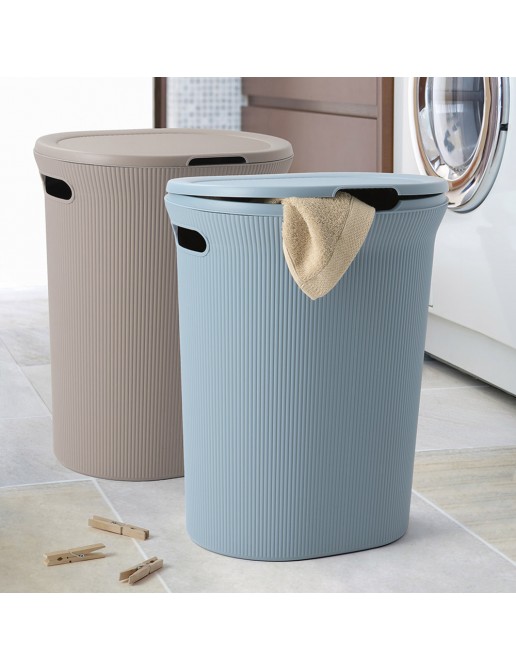 Cesta Portabiancheria Da Bagno Belli E FORTI - 55 Litri, Tortora, Polipropilene - 37x39,5x53,5 Cm - Foto 9