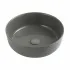 Lavabo da appoggio grigio cemento tondo 33 cm in ceramica  Zelos