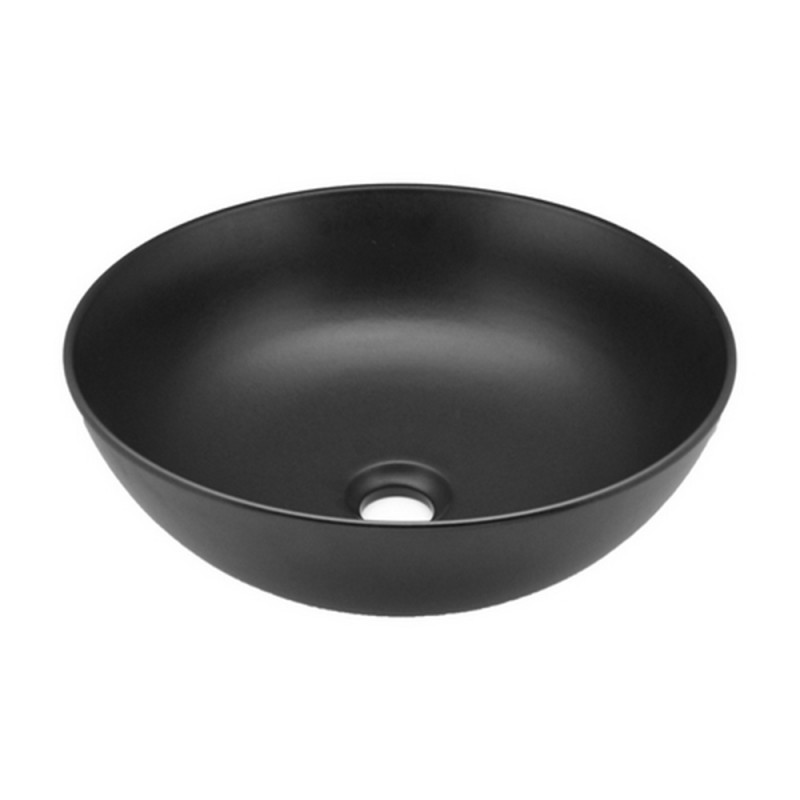 Lavabo da appoggio a ciotola 38,5 cm nero opaco in ceramica | Espeon